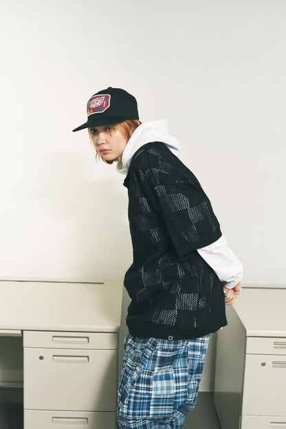 CHECKER WEB SKIPPER POLO BROWN