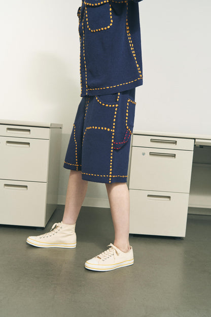 SUMMER PG1 DOUBLE KNEE SHORTS NAVY
