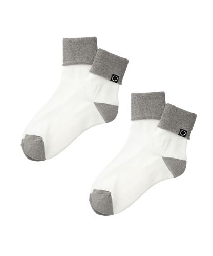 SOCKS! ORGANIC 2-PACK WHITE X GREY