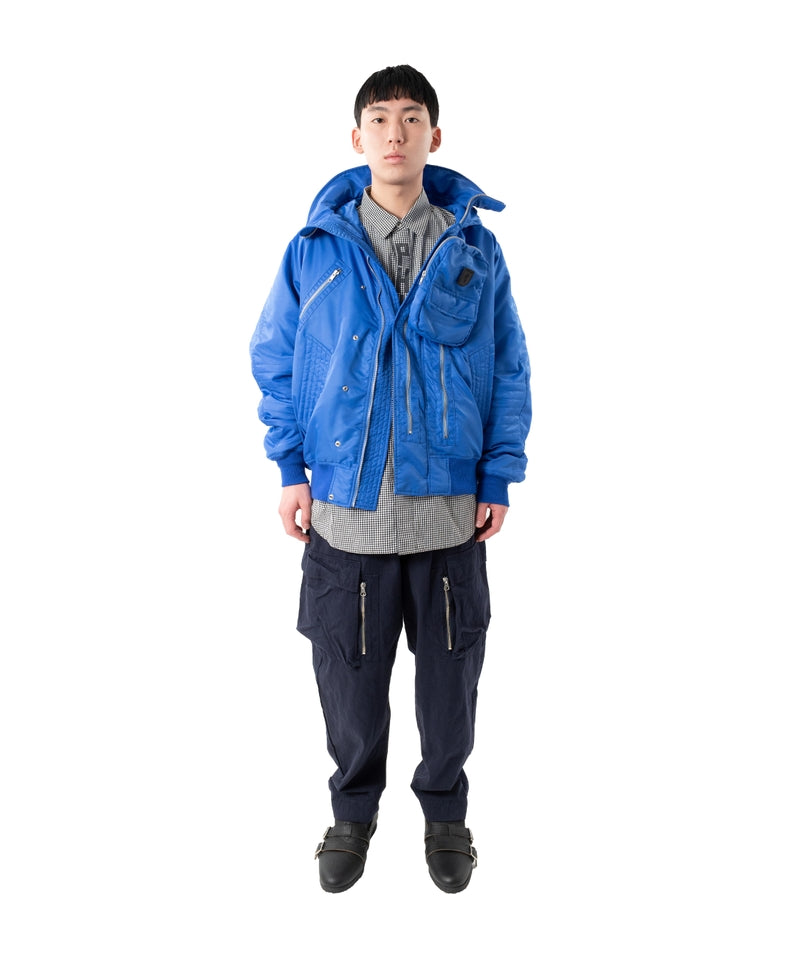 ELEVATION HOODED BOMBER JACKET BLUE