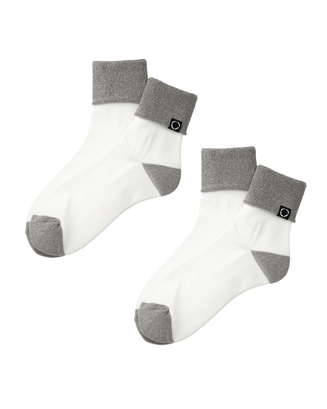 SOCKS! ORGANIC 2-PACK WHITE X GREY