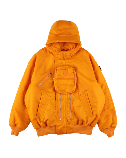 ELEVATION HOODED BOMBER JACKET ORANGE