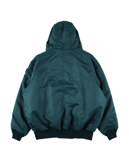 ELEVATION HOODED BOMBER JACKET NAVY GREEN