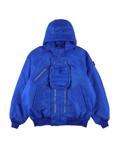 ELEVATION HOODED BOMBER JACKET BLUE