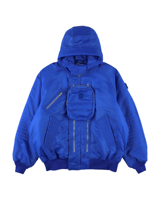 ELEVATION HOODED BOMBER JACKET BLUE