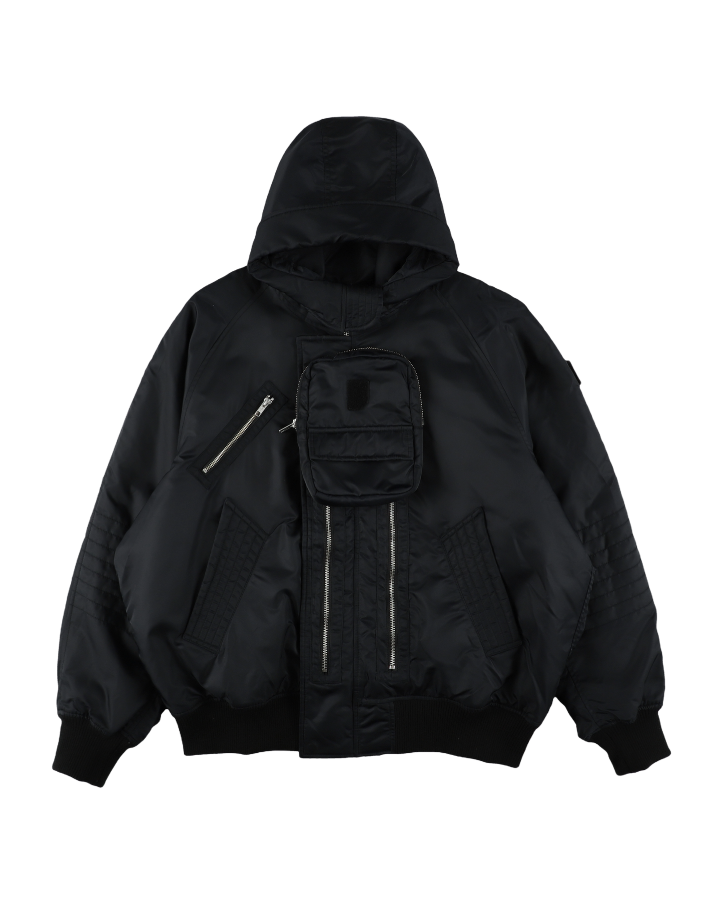 ELEVATION HOODED BOMBER JACKET BLACK