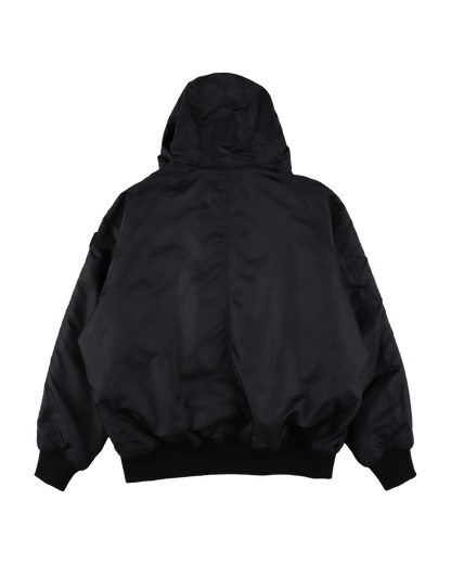 ELEVATION HOODED BOMBER JACKET BLACK