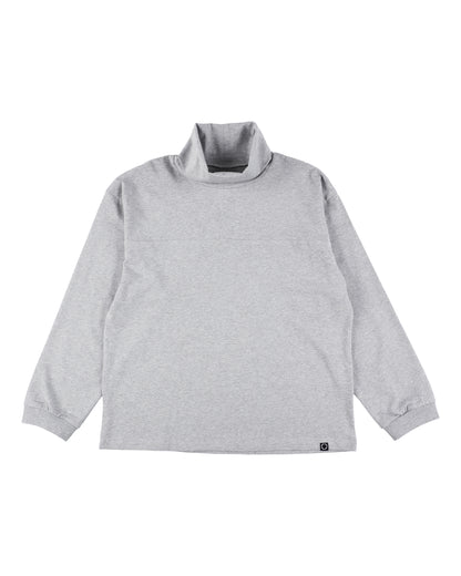 PANEL NECK L/S TEE LIGHT GREY