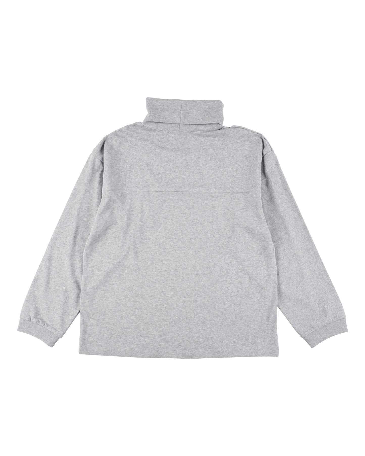 PANEL NECK L/S TEE LIGHT GREY