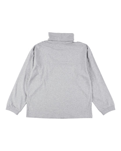 PANEL NECK L/S TEE LIGHT GREY