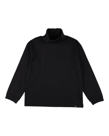 PANEL NECK L/S TEE BLACK