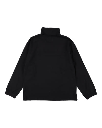 PANEL NECK L/S TEE BLACK