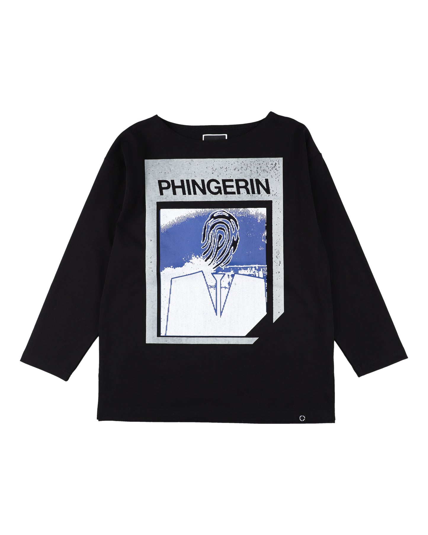 AGENT.P BOAT-NECK L/S TEE BLACK