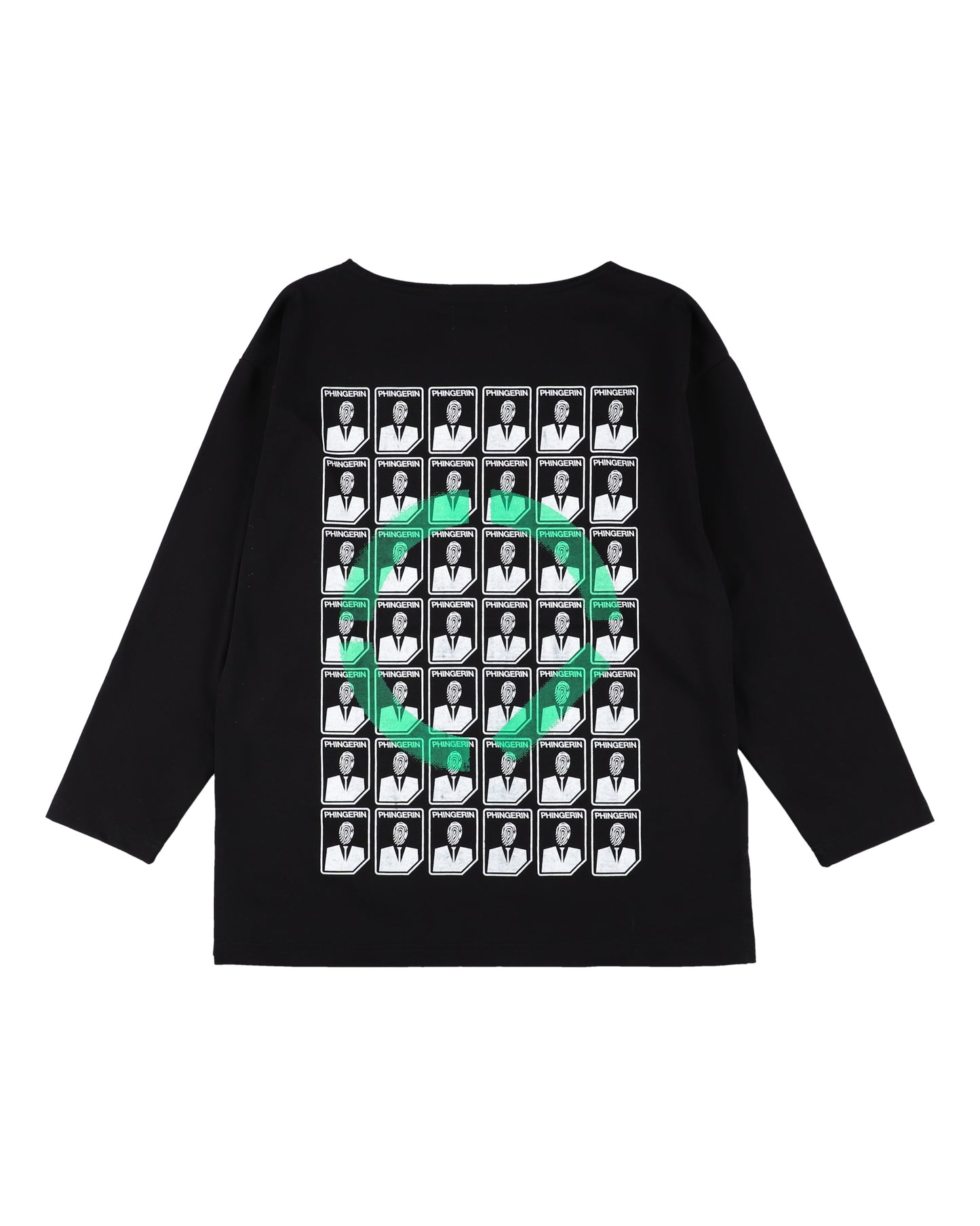 AGENT.P BOAT-NECK L/S TEE BLACK