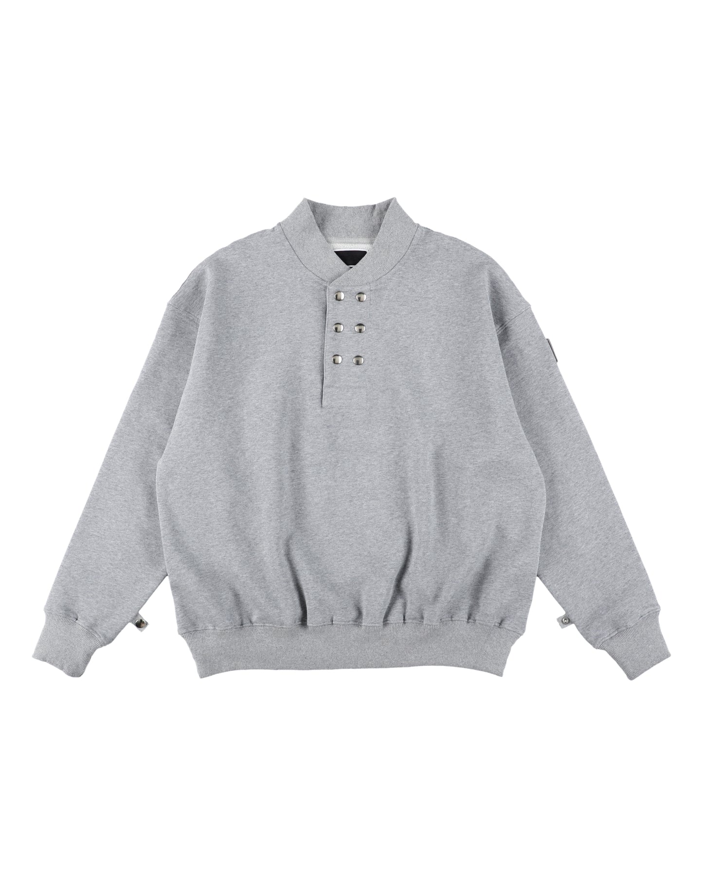 DOUBLE HENLEY SWEATSHIRT GREY