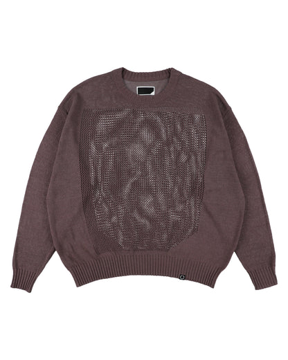 WINDOW WEB SWEATER BROWN