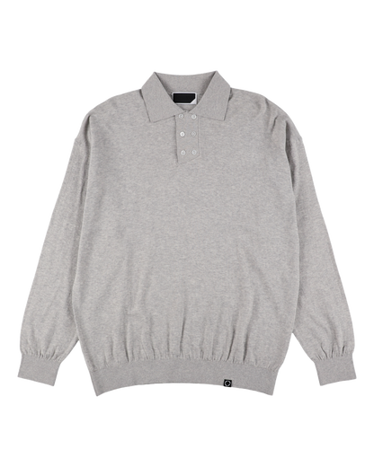 DOUBLE KNIT POLO LIGHT GREY