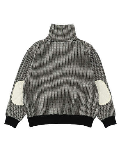 MIX KNIT SWEATER GREY