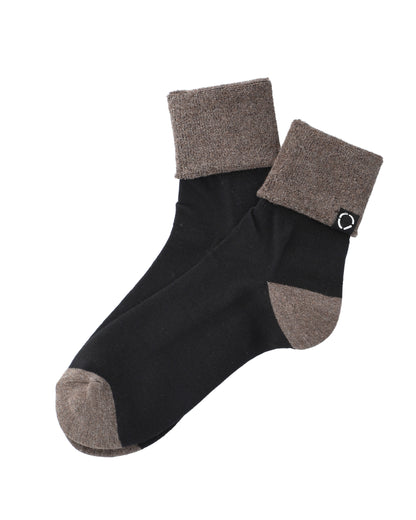 SOCKS! ORGANIC BLACK X BROWN