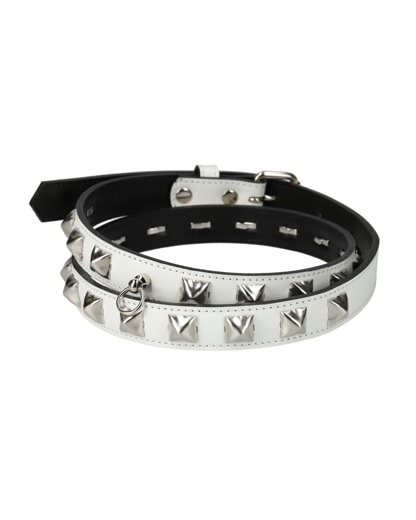 HALF STUDS BELT WHITE