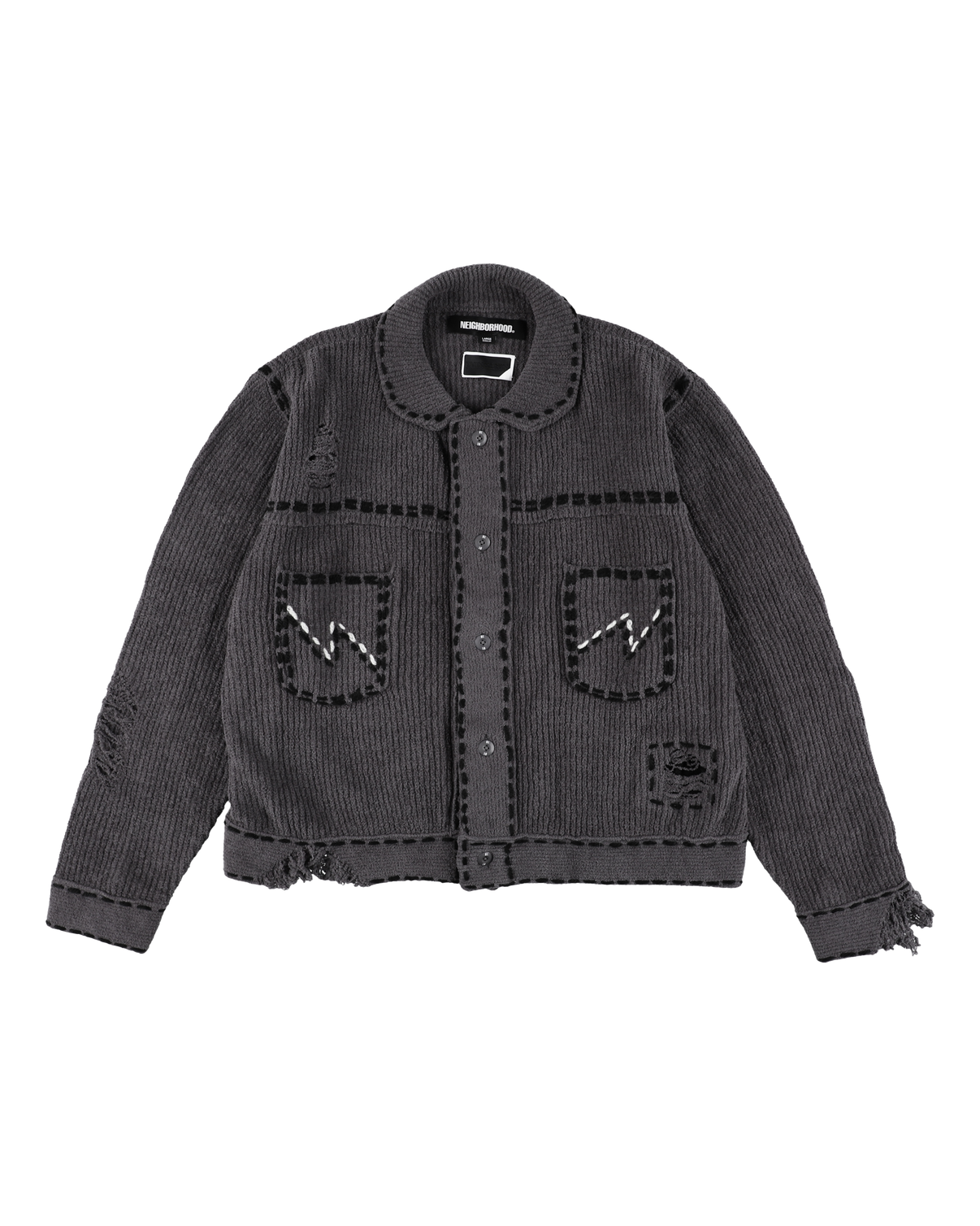 トップス phingerin pg1knit NH X PHINGERIN PG1 SAVAGE KNIT GREY