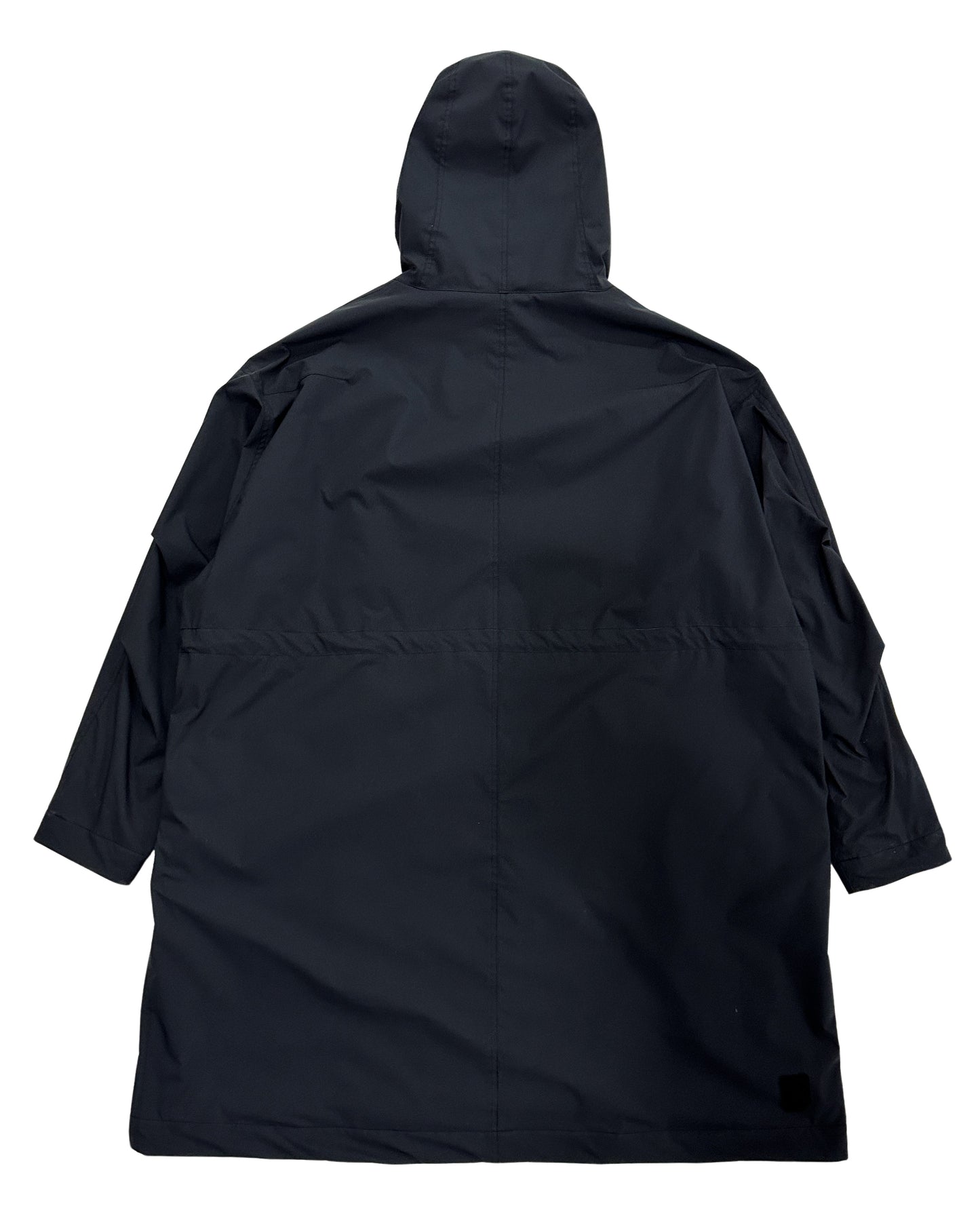 SOFT HOODED WEATHER COAT BLACK