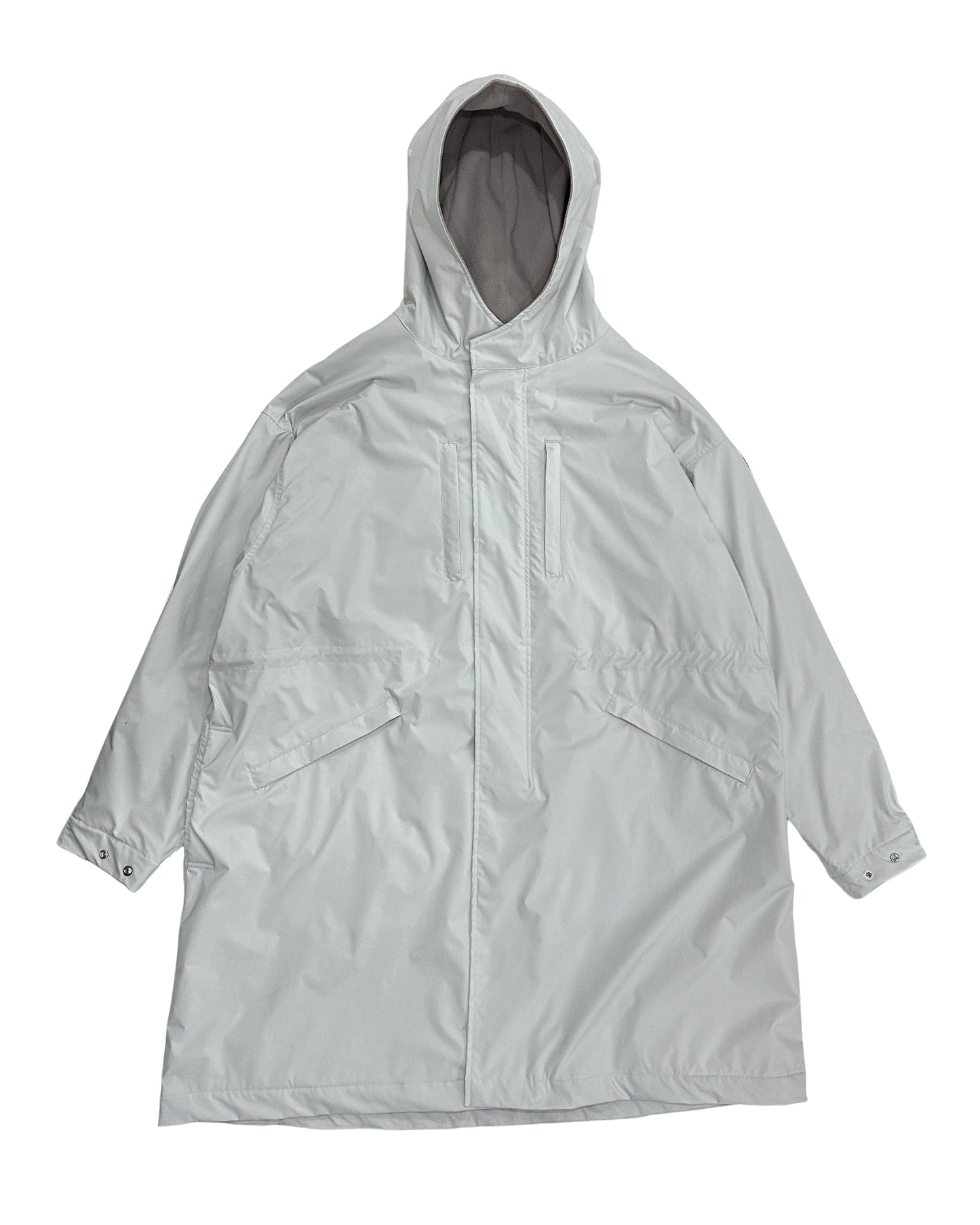 SOFT HOODED WEATHER COAT WHITE