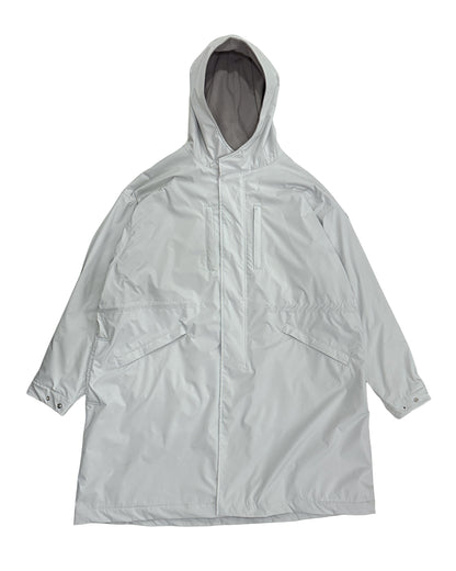 SOFT HOODED WEATHER COAT WHITE