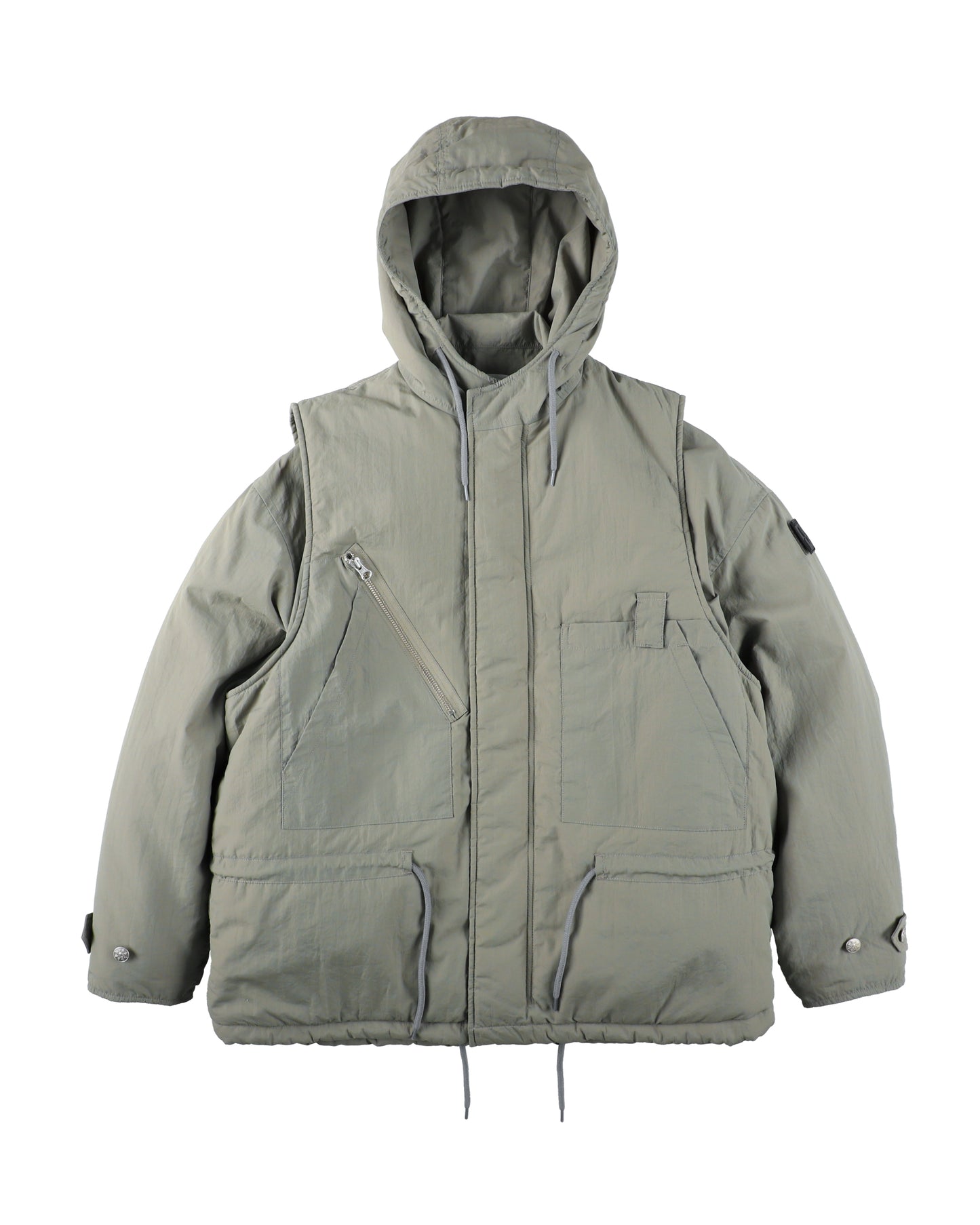 DOUBLE CUSHY HOODED JACKET GREY