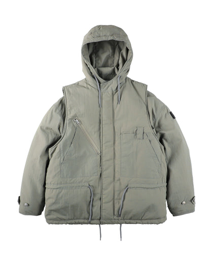 DOUBLE CUSHY HOODED JACKET GREY