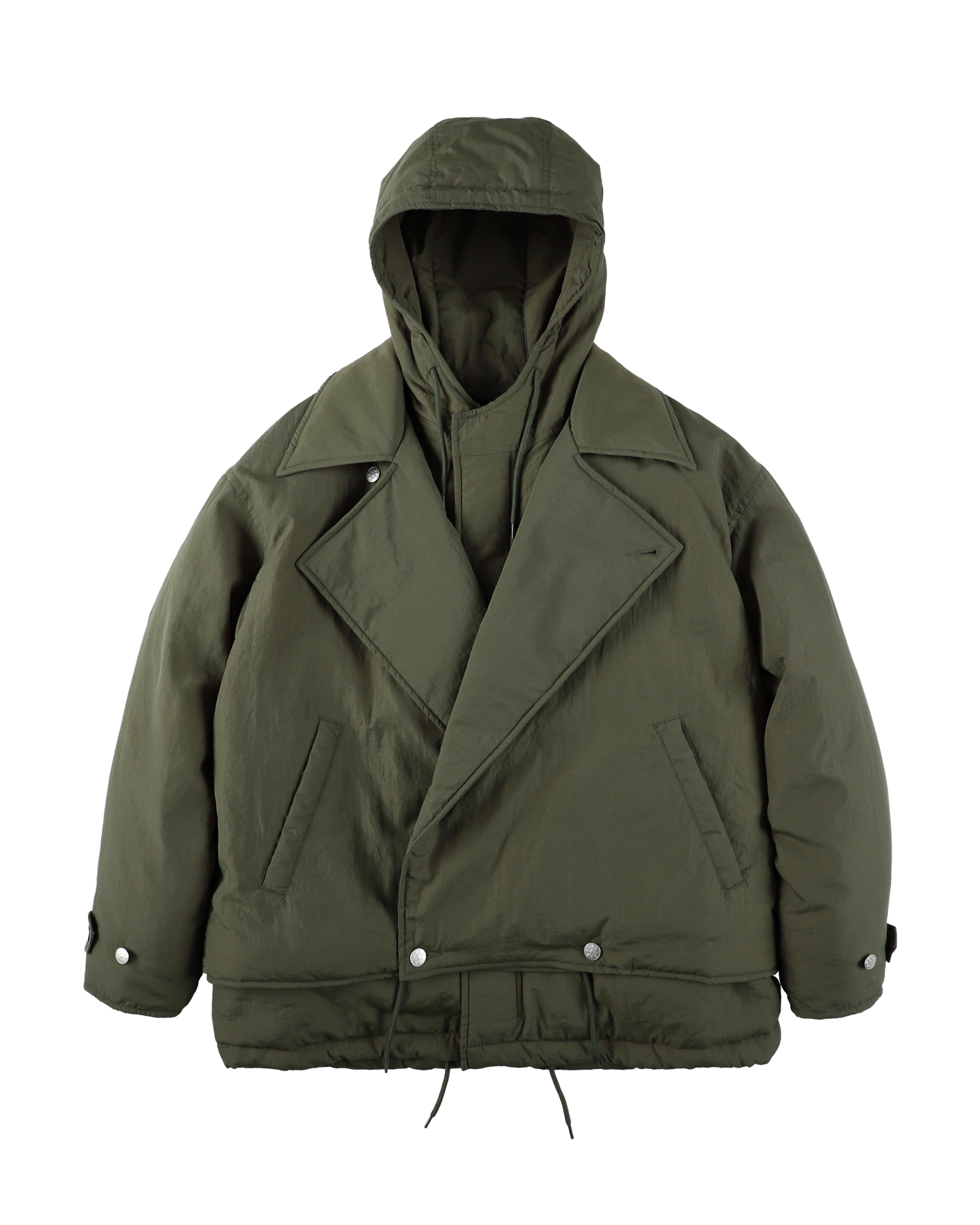 DOUBLE CUSHY HOODED JACKET OLIVE DRAB