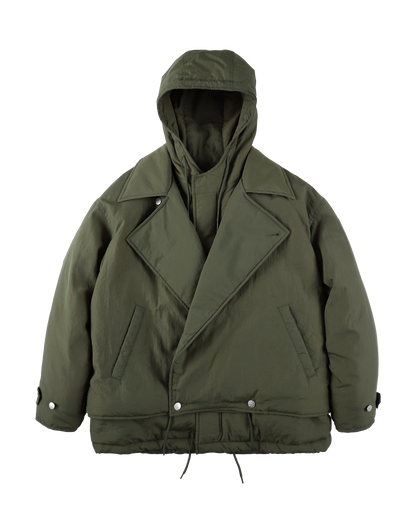 DOUBLE CUSHY HOODED JACKET OLIVE DRAB