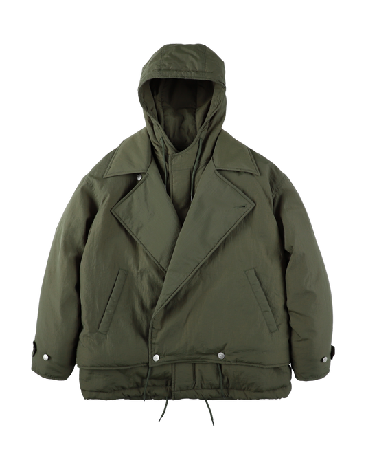 DOUBLE CUSHY HOODED JACKET OLIVE DRAB