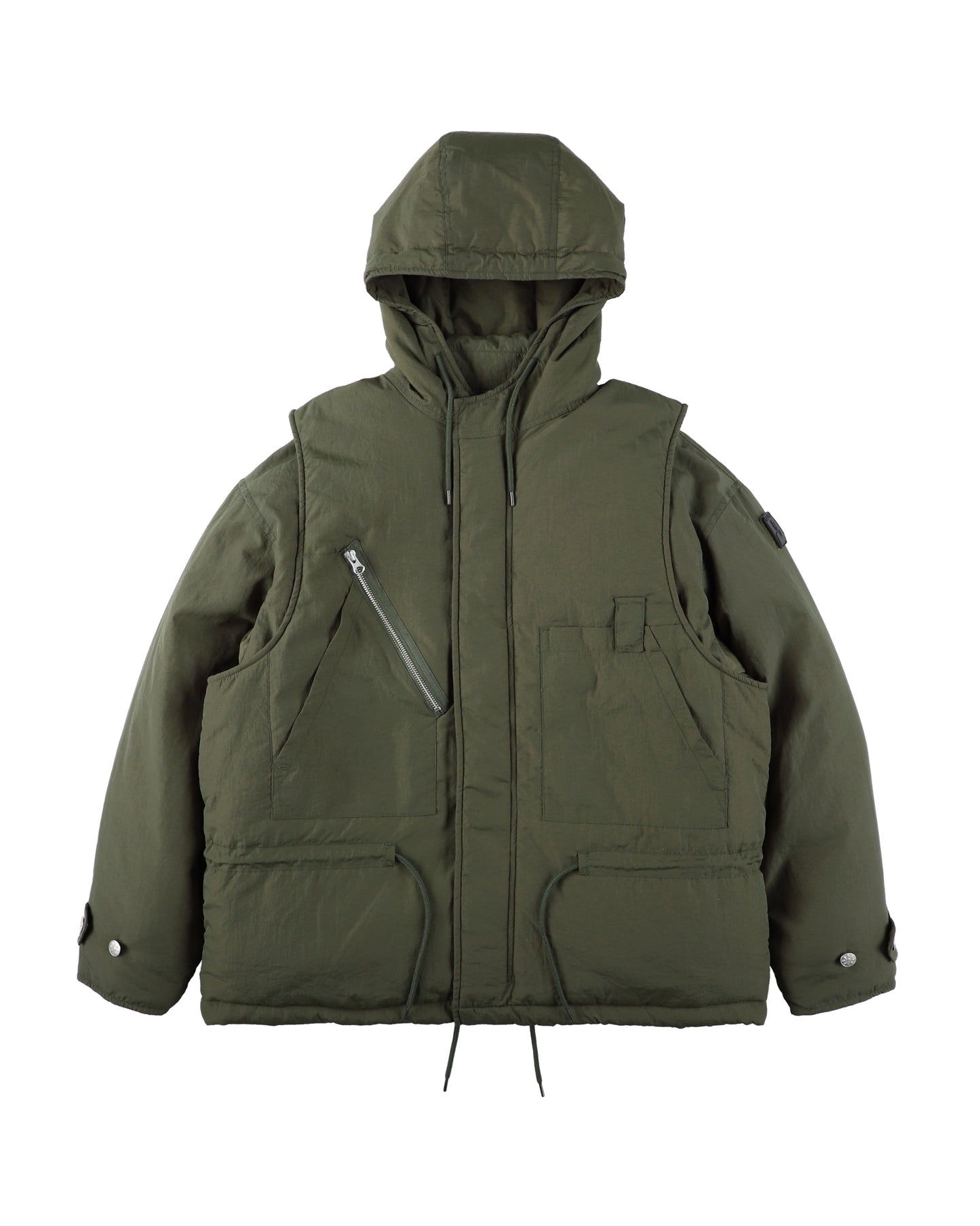 DOUBLE CUSHY HOODED JACKET OLIVE DRAB