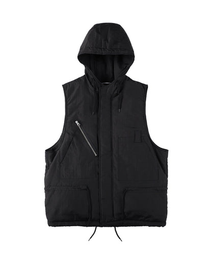 DOUBLE CUSHY HOODED JACKET BLACK