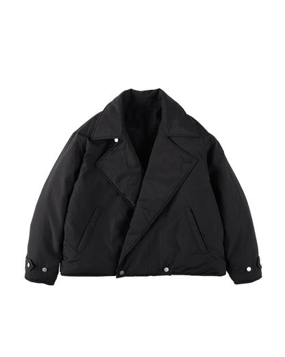 DOUBLE CUSHY HOODED JACKET BLACK