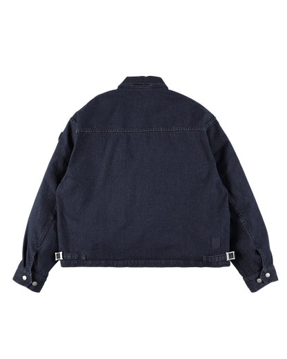 ZIP DENIM WORK JACKET NAVY