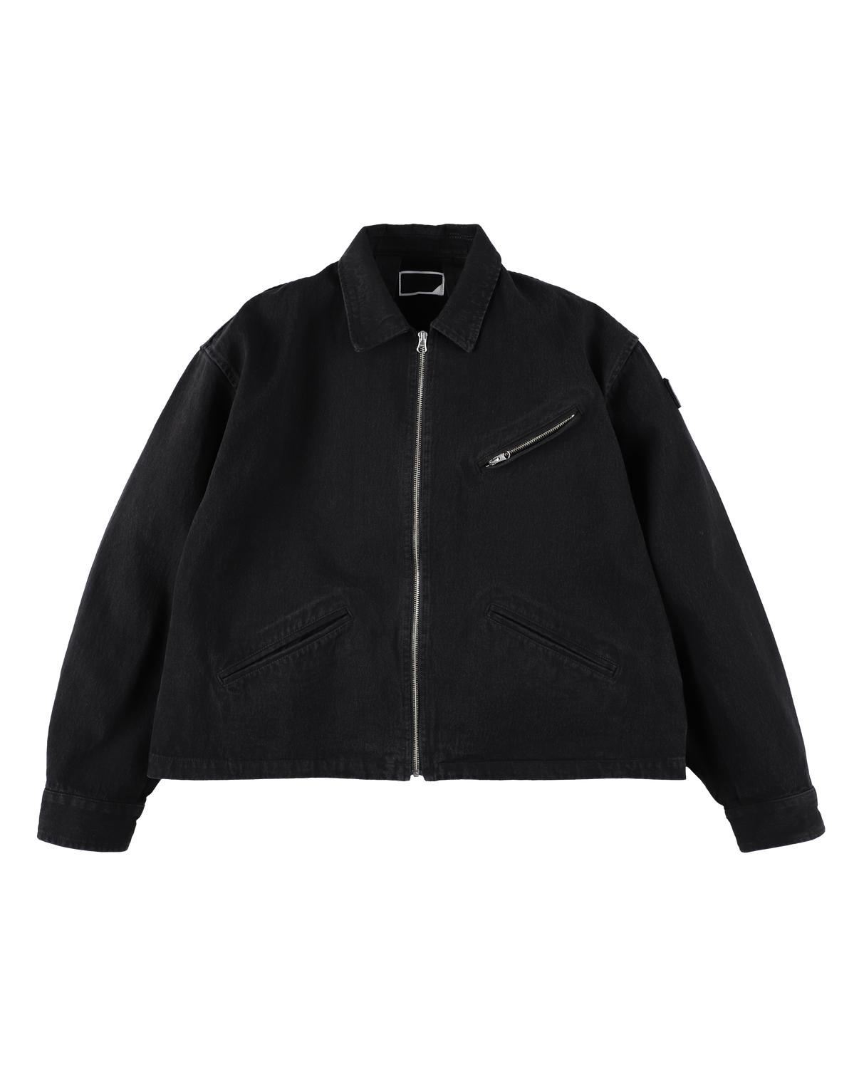 ZIP DENIM WORK JACKET BLACK – PHINGERIN ZIP DENIM WORK JACKET BLACK – PHINGERIN