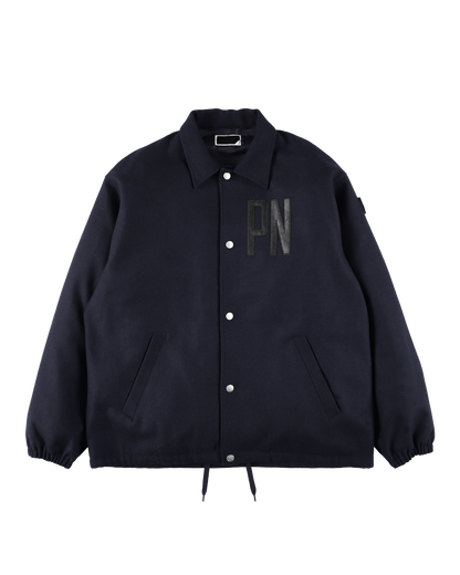 WOOL MELTON COACH JACKET NAVY