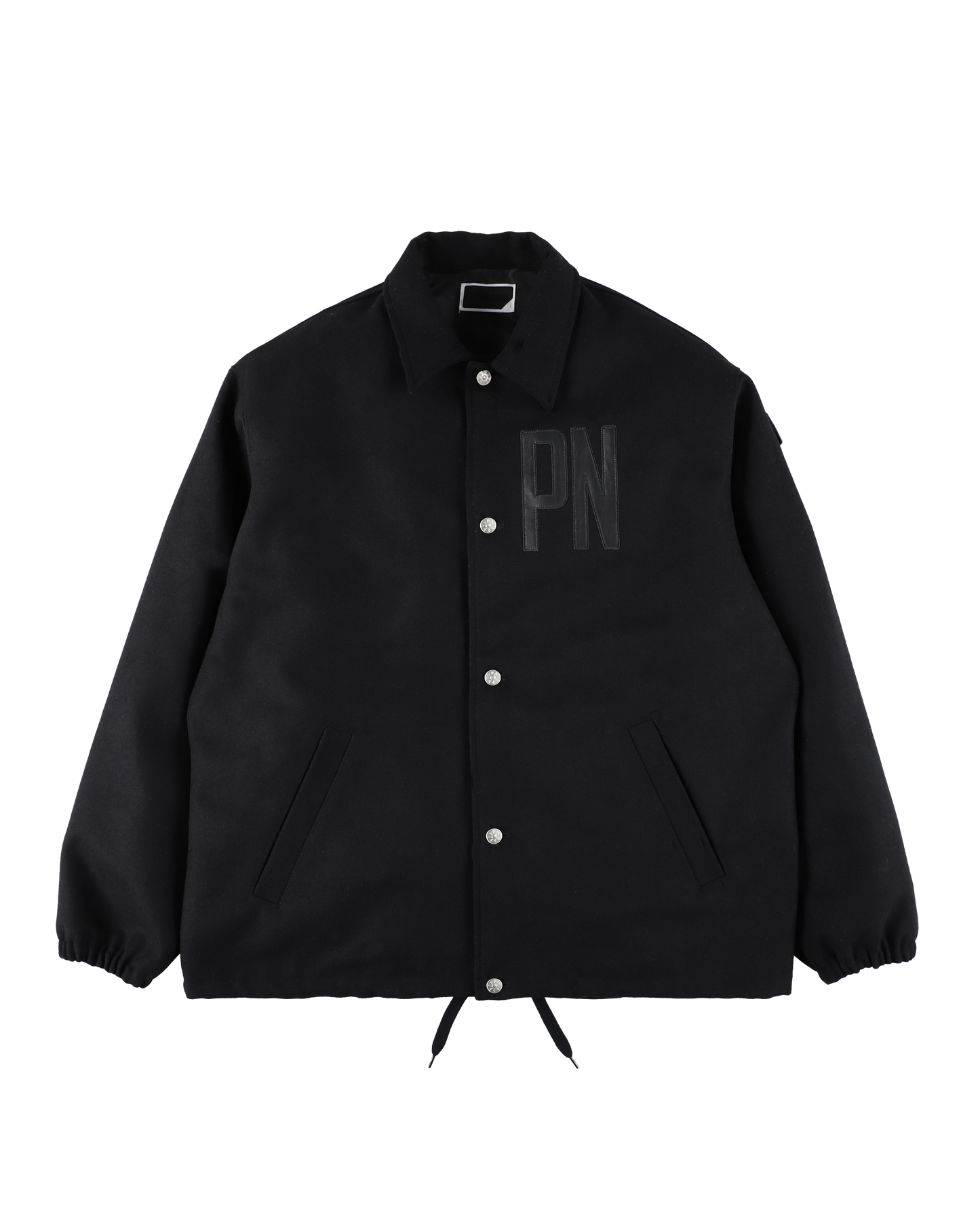 WOOL MELTON COACH JACKET BLACK