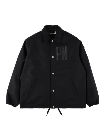 WOOL MELTON COACH JACKET BLACK