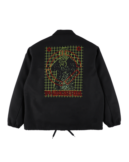 WOOL MELTON COACH JACKET BLACK