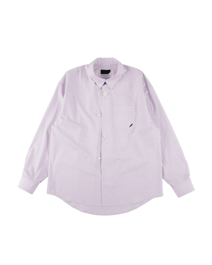 FLOATING HEART BROADCLOTH SHIRT LAVENDER STRIPE