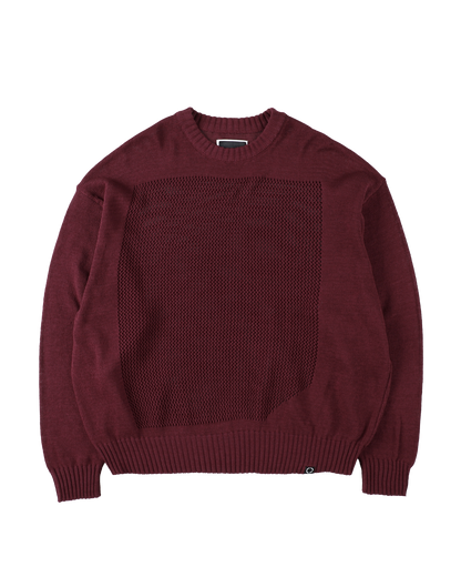 WINDOW WEB SWEATER BURGUNDY