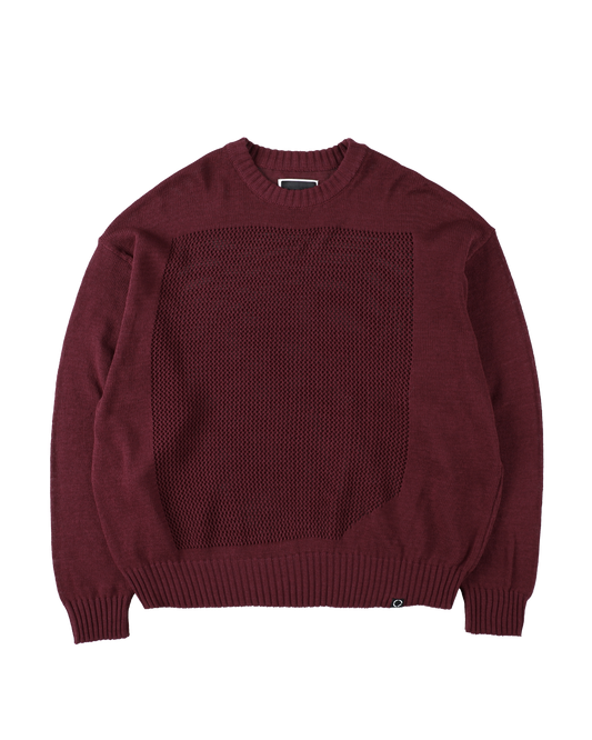 WINDOW WEB SWEATER BURGUNDY