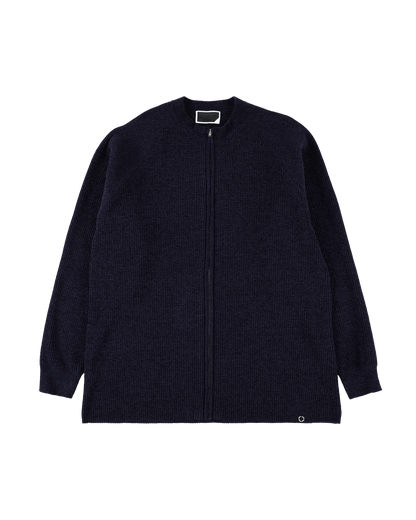 CORDY KNIT CYCLE JACKET NAVY