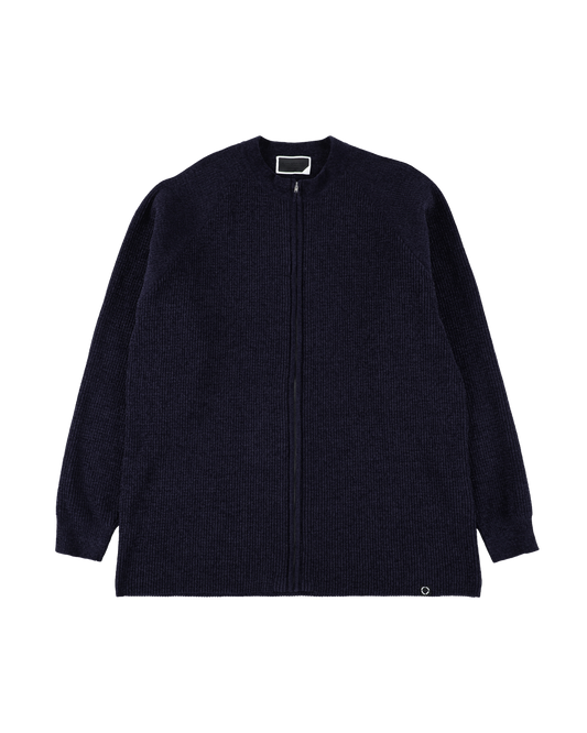 CORDY KNIT CYCLE JACKET NAVY