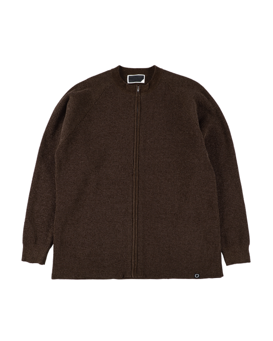 CORDY KNIT CYCLE JACKET BROWN