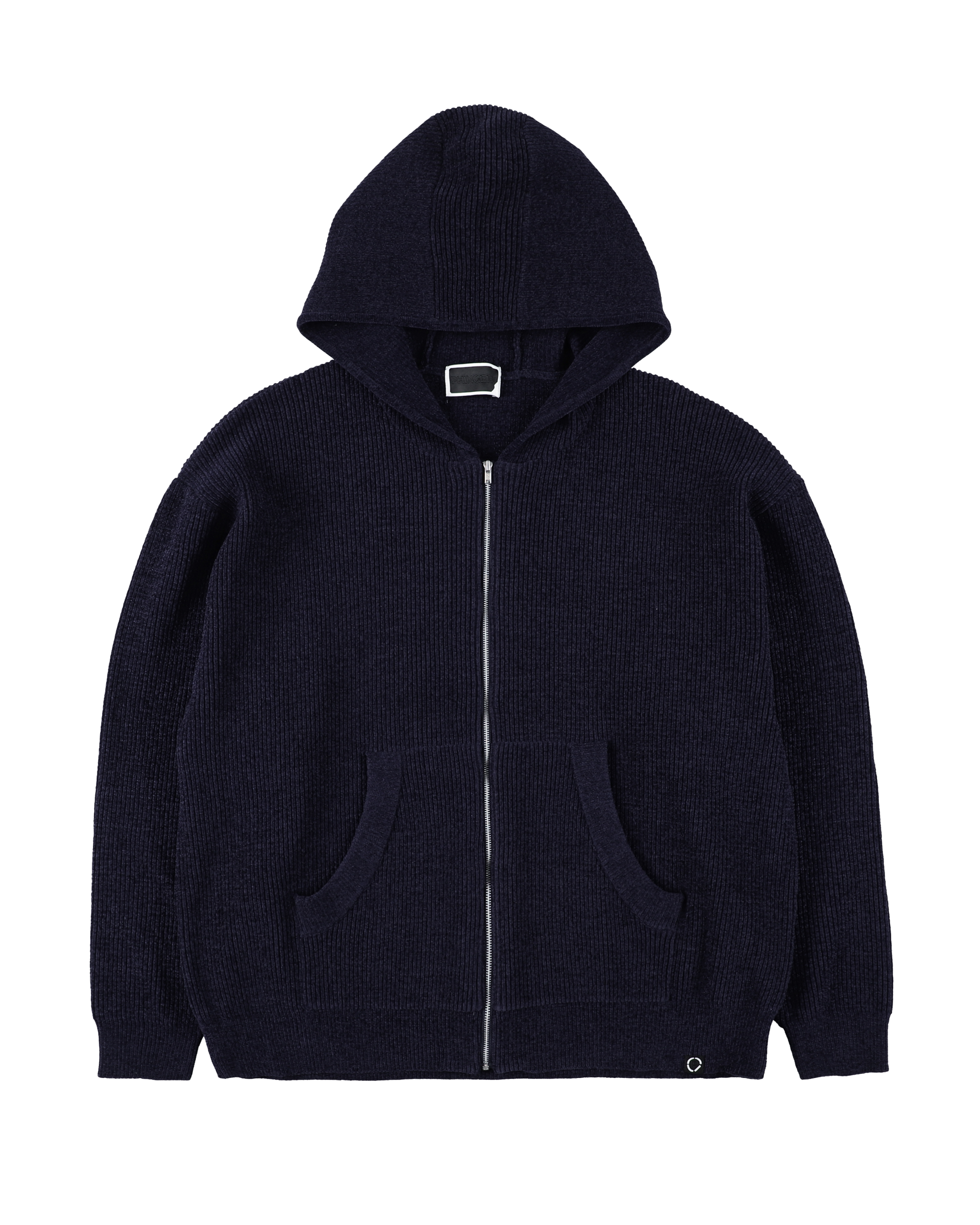PHINGARIN ジップフーディ ネイビー CORDY KNIT ZIP HOODIE NAVY – PHINGERIN