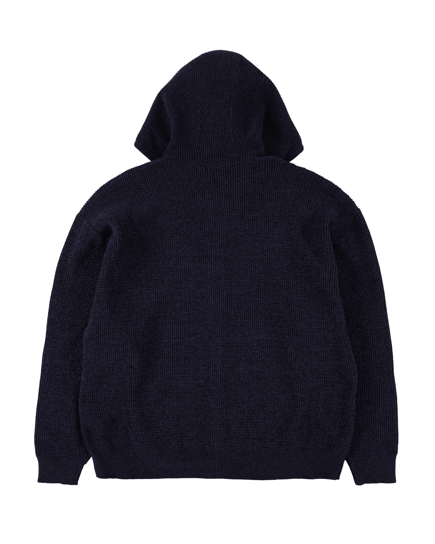 CORDY KNIT ZIP HOODIE NAVY